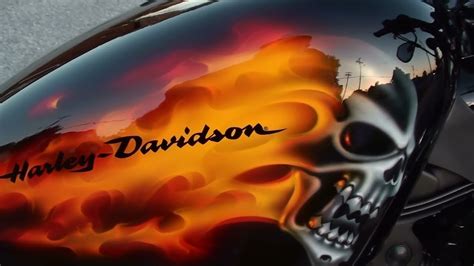 Harley Davidson Xl 1200 Sportster Forty Eight Custom Paint Real Flames