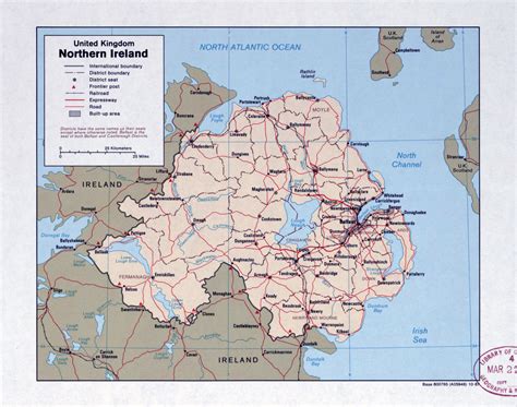 Detailed Political And Administrative Map Of Northern Ireland With