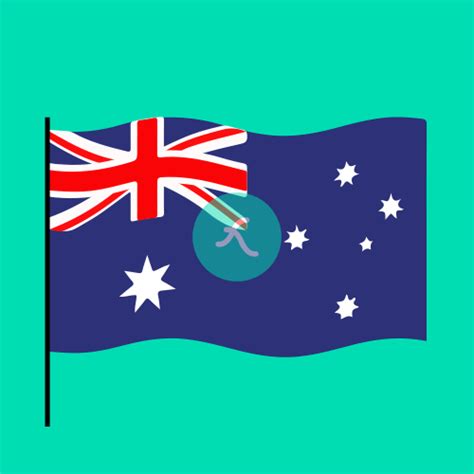 Australia Flag Lottie Json Animation Lottiefilestore