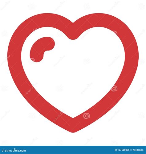 Love Heart Icon Outline Style Stock Vector Illustration Of Sign