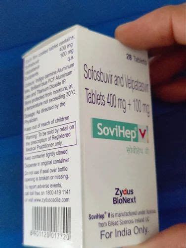 SOVIHEP V SOFOSBUVIR AND VELPATASVIR TABLETS At Rs 6800 Bottle