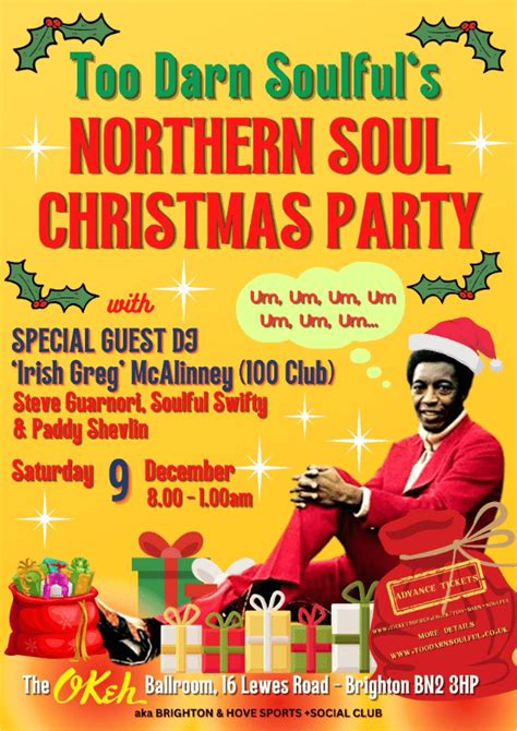 TOO DARN SOULFUL S NORTHERN SOUL CHRISTMAS PARTY THE OKEH BALLROOM At