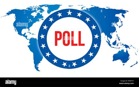 poll election   world background  rendering world country map