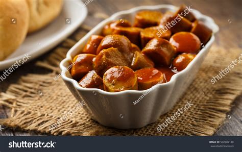 Currywurst Mit Brotchen Over Royalty Free Licensable Stock Photos