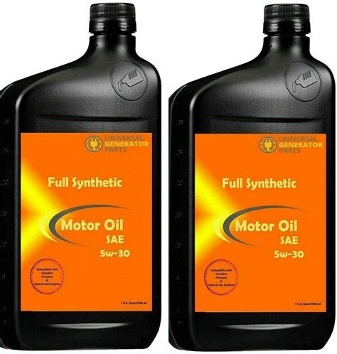 2 Pack Full Synthetic Motor Oil 5w 30 Sn Quart Bottle By