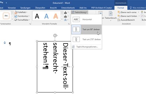 Video Tutorial Microsoft Word Senkrechter Text