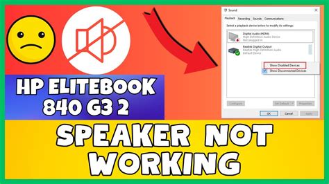 How To Fix Speaker Not Working And No Sound Or Audio Hp Elitebook 840 G3 2 Youtube