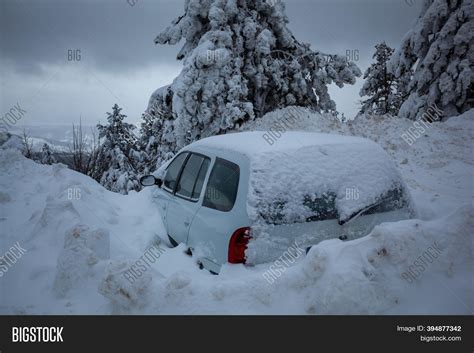 Car Stuck Deep Snow On Image And Photo Free Trial Bigstock