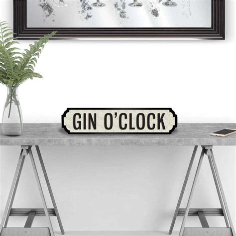 Gin O Clock Street Sign Wall