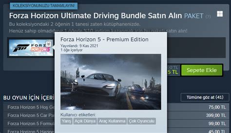 Steam Forza Horizon Ultimate Driving Bundle Daki FH5 Premium Versiyon