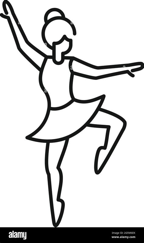 Ballerina stage icon outline vector. Ballet dancer Stock Vector Image & Art - Alamy