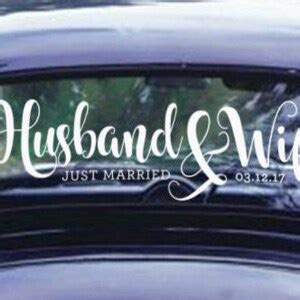 Just Married Car Sign Custom Vinyl Decal Etsy