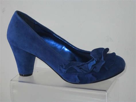 Next Ladies Royal Blue Suede Court Shoes Uk Size 55 Ebay