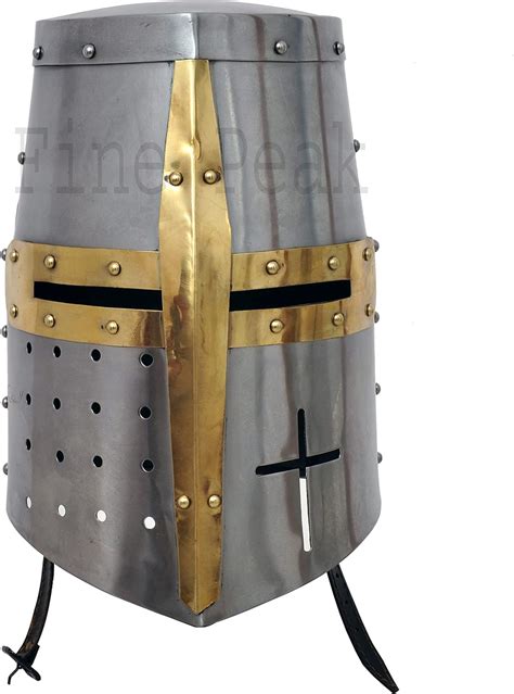 Fine Peak Medieval Templar Crusader Knight Armor Helmet