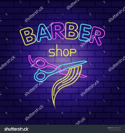 Vector Night Neon Sign Hairdresser Stock Vector Royalty Free 1838823325 Shutterstock