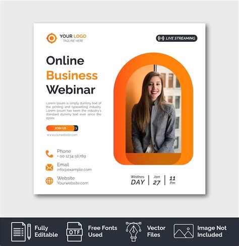 Premium Vector Digital Marketing Business Webinar Conference Banner