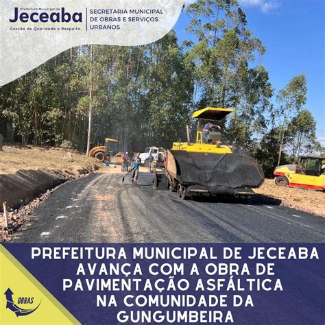 Prefeitura Municipal De Jeceaba Avan A A Obra De Pavimenta O