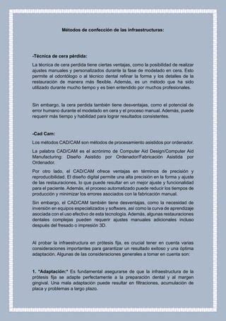 La infraestructura de la próstesis fija Trabajo pdf Descarga Gratuita