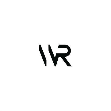 Initial Letter Wr Logo Or Rw Logo Vector Design Template