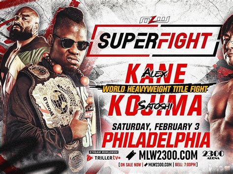 Mlw Superfight Results 23 Alex Kane Vs Satoshi Kojima Jacob Fatu