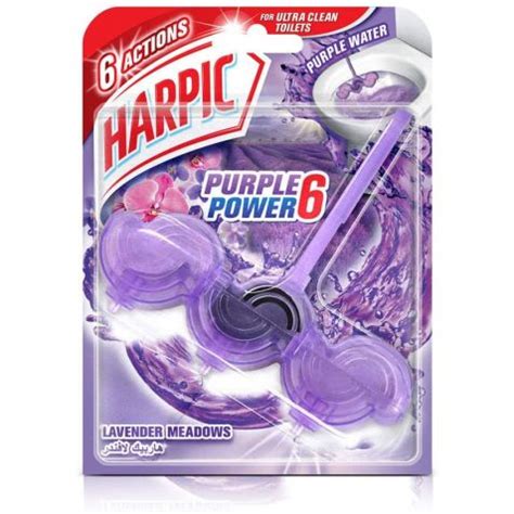 HARPIC TOILET BLOCK PURPLE POWER 6 LAVENDER MEADOWS 39GM