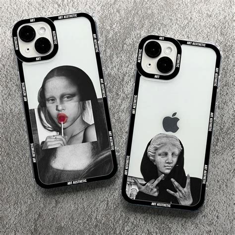 Fashion Art Aesthetic David Mona Lisa Phone Case For Iphone 15 14 13 12