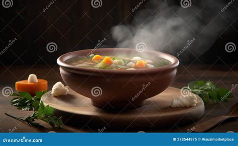 A Steaming Bowl Of Chili Topped With Shredded Cheddar Cheese Stock