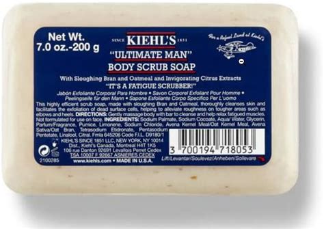 Kiehls Ultimate Man Body Scrub Soap 200g Uk Beauty