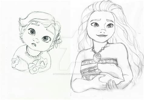 Baby Moana Drawing At Explore Collection Of Baby