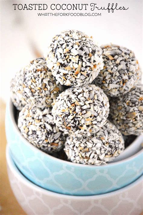 Toasted Coconut Truffles What The Fork Food Blog