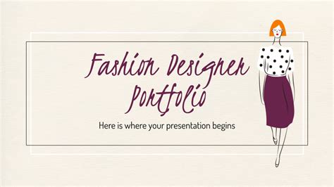 Fashion Designer Portfolio Google Slides Theme & PPT Template