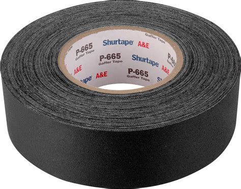 Permacel Shurtape P-665 Black Cloth Tape - 2-Inch x 60 Yards - Black