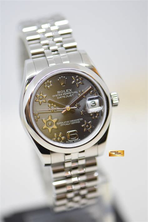 ROLEX OYSTER PERPETUAL DATEJUST 31mm STEEL IN JUBILEE BRACELET GREY FL – Goldman Luxury