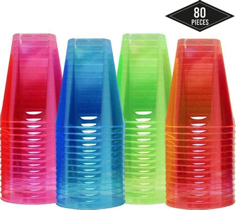 Party Bekers Herbruikbaar Plastic Set Van Stuks Kunststof Ml