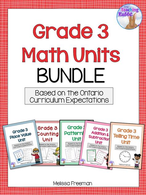 Grade 3 Math Units Growing Bundle Based On The Ontario Curriculum Contains A Place Value Unit