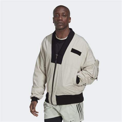 adidas Parley Bomber Jacket - Beige | Men's Training | adidas US