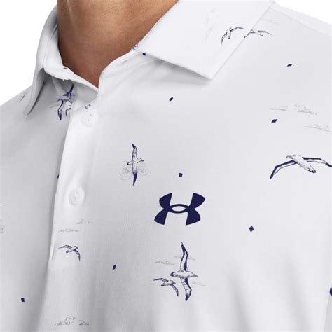 Under Armour Mens Playoff 3.0 Print Polo - White - Golf City