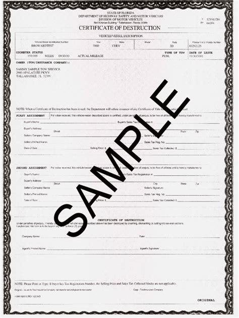 Fillable Online Certificate Of Destruction Form Fax Email Print Pdffiller