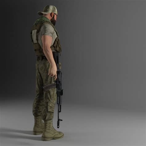 Soldier Mercenary Set 2 3d Model 149 Fbx Obj Max Free3d