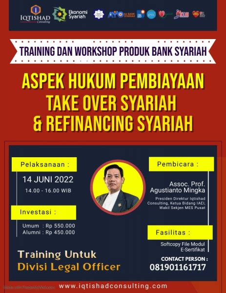 Iqtishad Consulting Training Dan Workshop Produk Bank Syariah Aspek