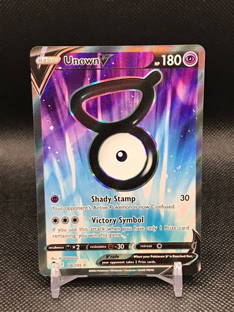 Pokemon Card Unown V Full Art SWSH12 Silver Tempest 176 195