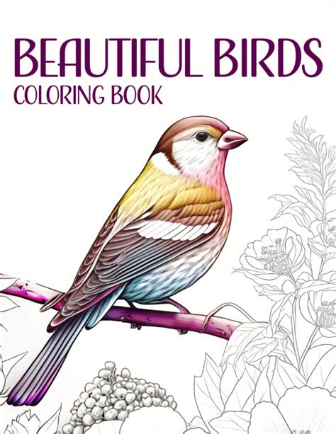 Beautiful Birds Coloring Book For Adults 50 Stress Relieving Designs