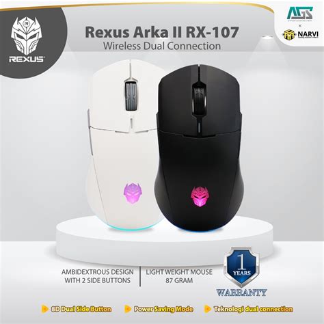 Jual Rexus Arka Ii Rx Wireless Dual Connection Gaming Mouse