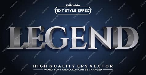 Premium Vector | Editable text effect Legend text style theme