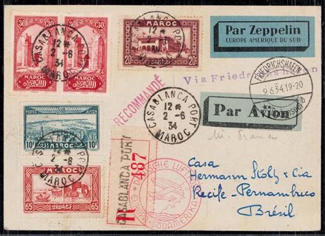 Morocco Foreign Post Offices Airship Graf Zeppelin Catawiki