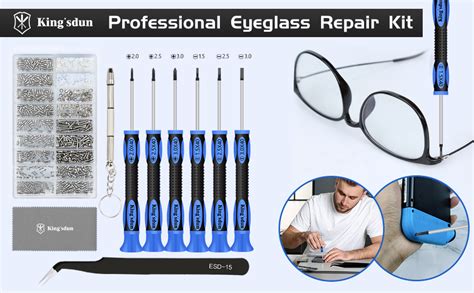 Eyeglass Repair Kits Kingsdun Eye Glasses Repairing Kit With Precision Screwdriver