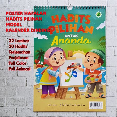 Jual Poster Hafalan Hadits Pilihan Untuk Anak Model Kalender Uk A3