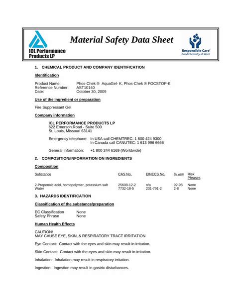 Pdf Material Safety Data Sheet Us Forest Service Pdf Filematerial