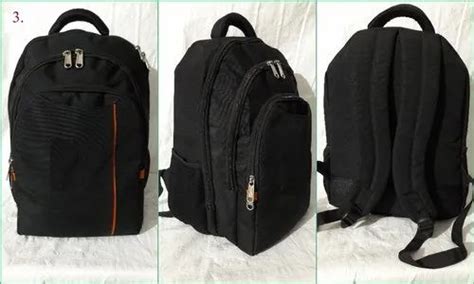 Black Matty Polyster Nylon Executive Designer Laptop Backpack Bag