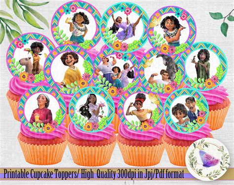 Printable Encanto Cupcake Toppers Encanto Party Cupcakes Etsy México